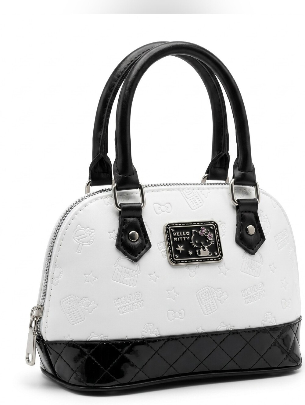 Hello Kitty White and Black Dome Satchel Crossbody Shoulder Bag - Picture 3 of 12